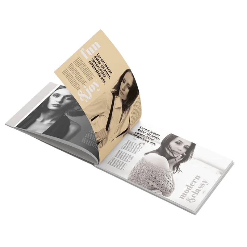 Custom Paper Printing Service Fashion Model Figures Custom Magazine Journal Notebook Printing Logo