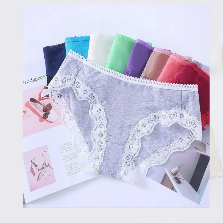 0.2 Dollar Model SST003 Size Free Stock Ready Girls underwears Custom Thong Underwear Women Pictures With Transparent Material