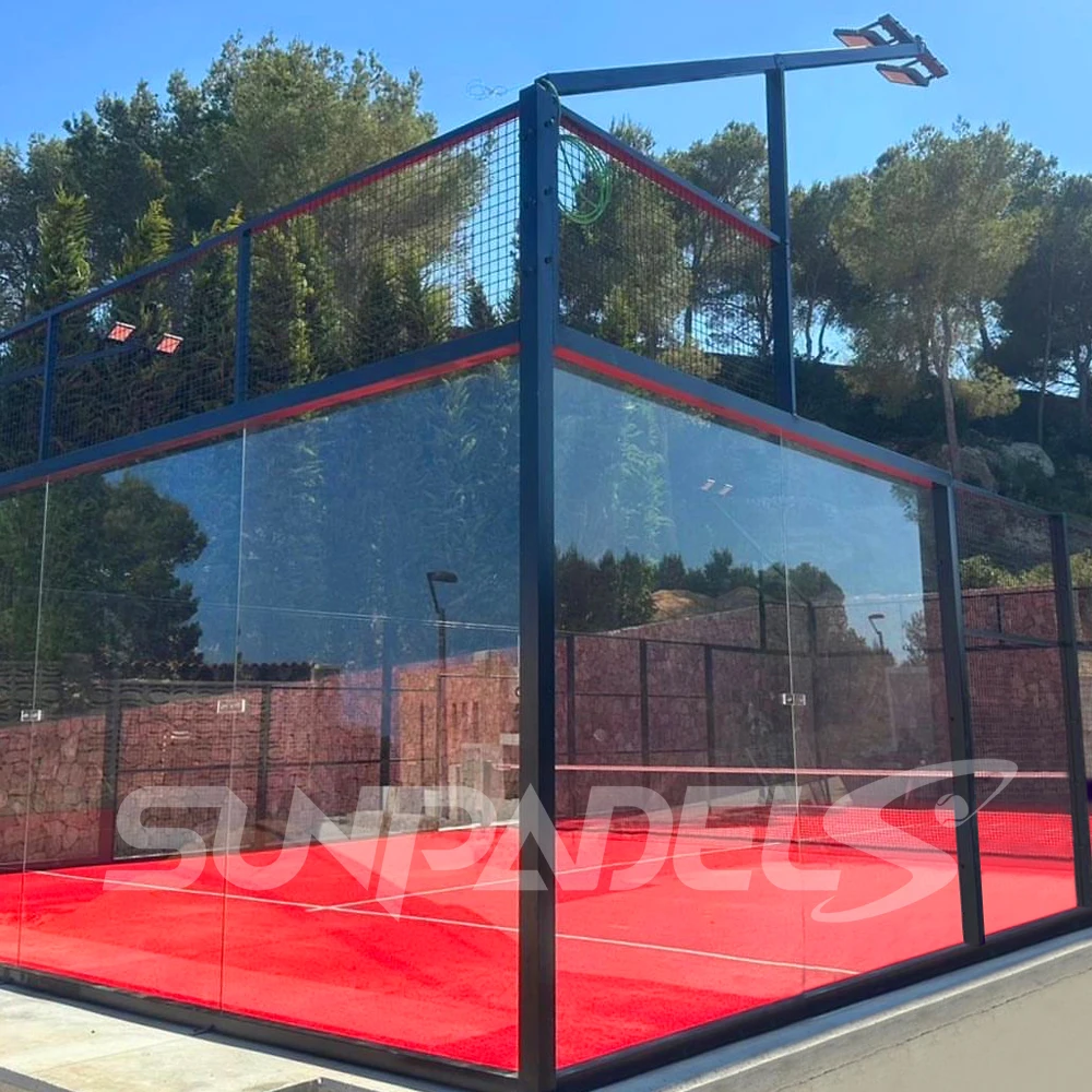 Guangdong Manufacturer Stable Structure Panoramic Padel Tennis Courts With Indoor & Outdoor Easy Installation
