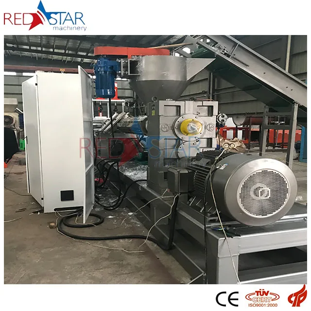 Zhangjiagang city REDSTAR MACHINERY LDPE LLDPE PE HDPE Film Plastic Recycling Pelletizing Line