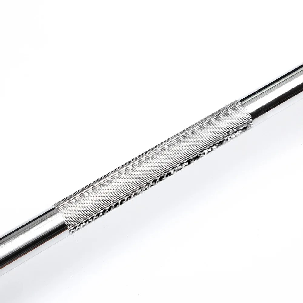 China Wholesale Fitness Equipment Different Weight Fixed Straight EZ Curl Rubber Barbell