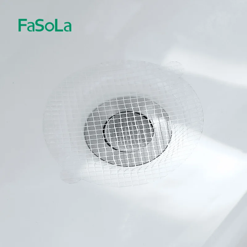 FaSoLa 10 шт. одноразовые душевая сливная система улавливатель волос сетка наклейки Сливная крышка