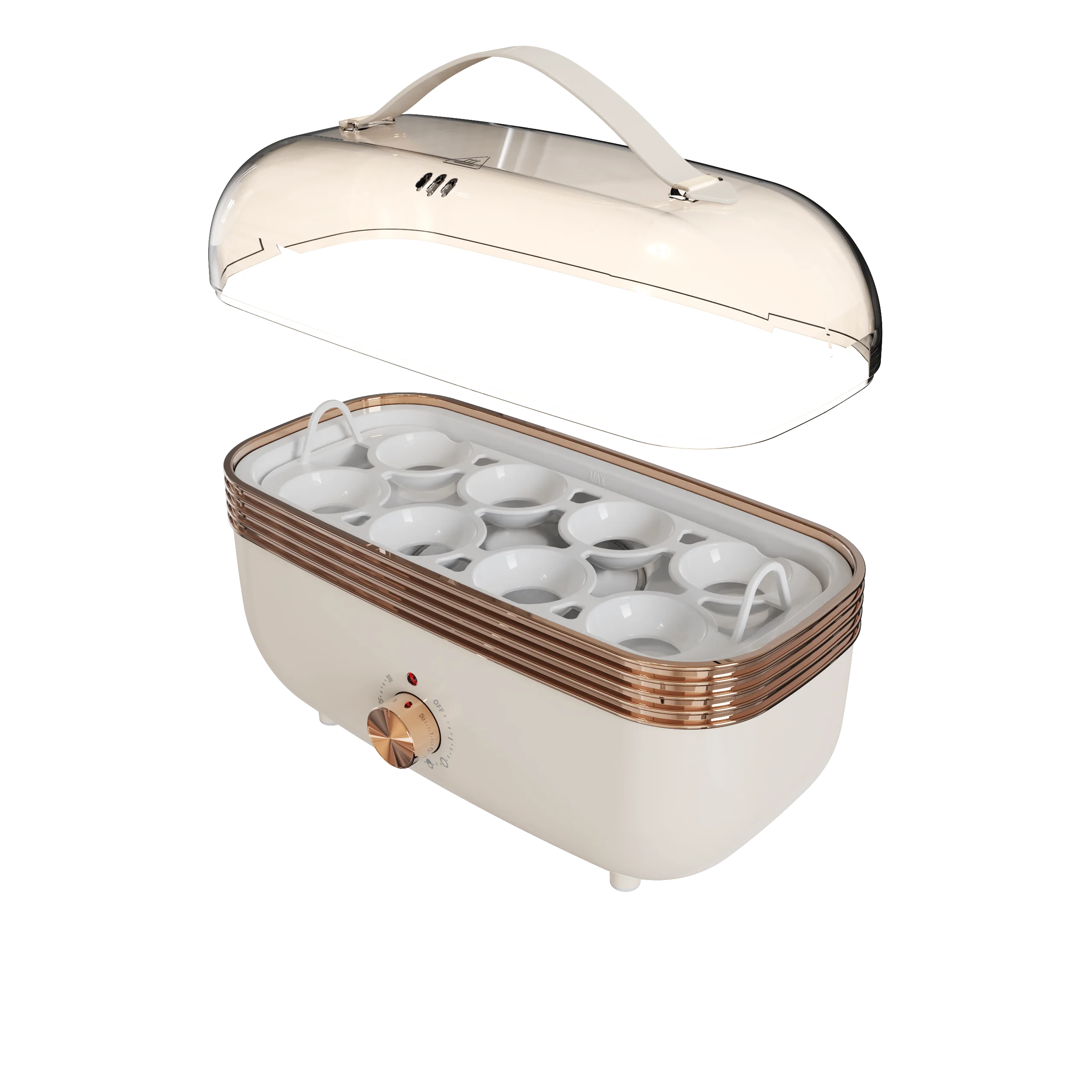 Hot Selling Household Electric Rapid Egg Cooker with Stainless Steel Housing Automatic Boiled Steamer Egg Boiling