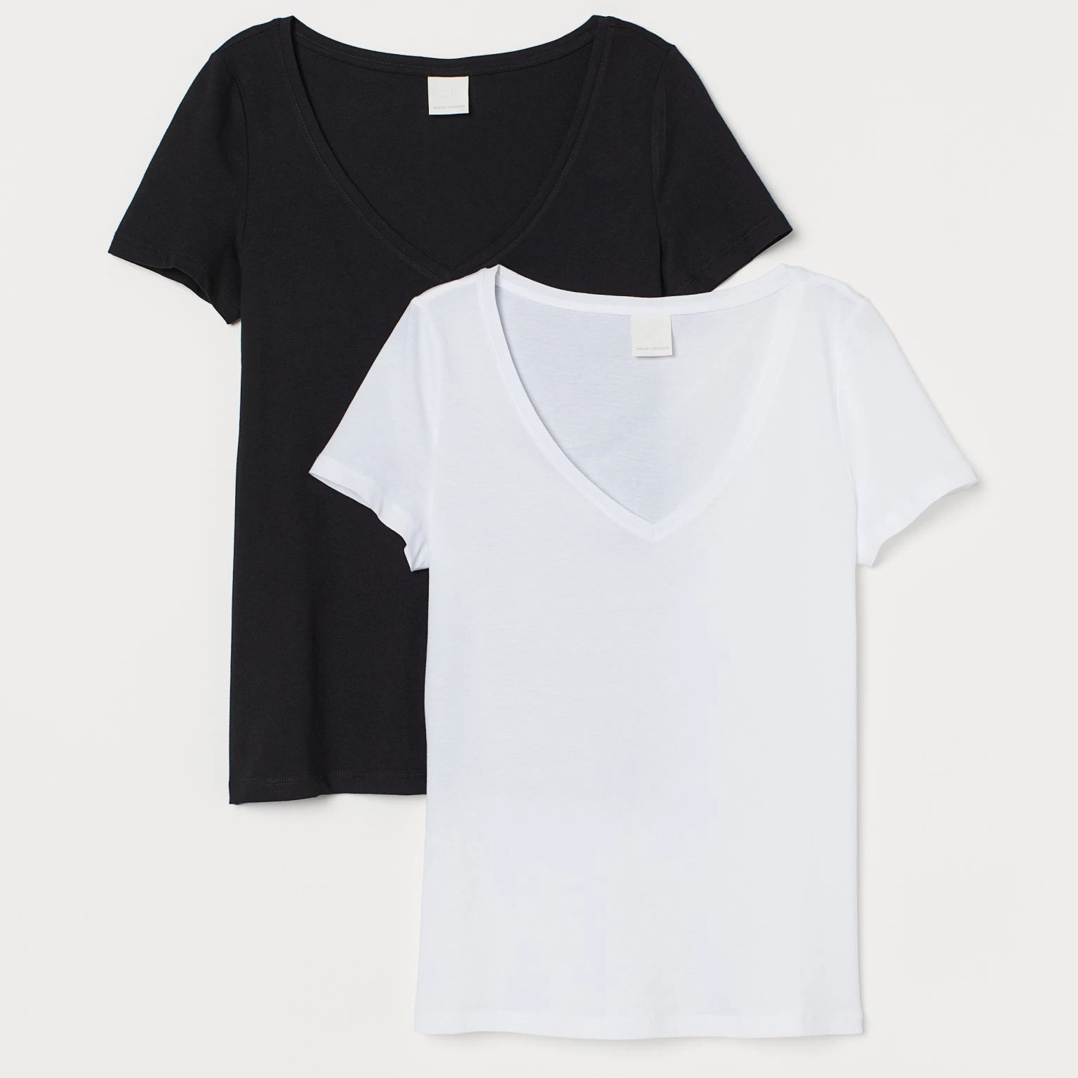 2-pack V-neck T-shirt Clothing Plus Size T Shirt Casual Spandex Soft Textile Crew Neck Chiffon for Women Plain Custom tee