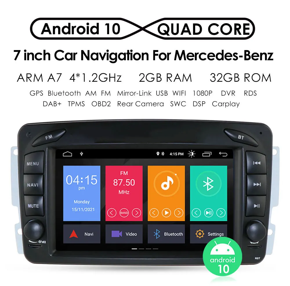 Suitable for  Benz W203 W209 W463 W168 Android 10.0 Stereo Car Android Player with 4G Carplay.