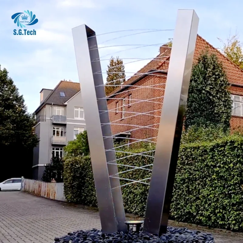 Manufacturer Supply Customized Fountain Stainless Steel Outdoor Water Curtain Garden Ornament Water Feature