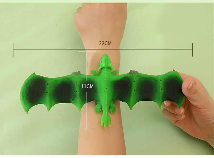 Syh1004 Wholesale TPR dinosaur Bracelets funny squeeze toy Dinosaur Shape wristband fidget Toys