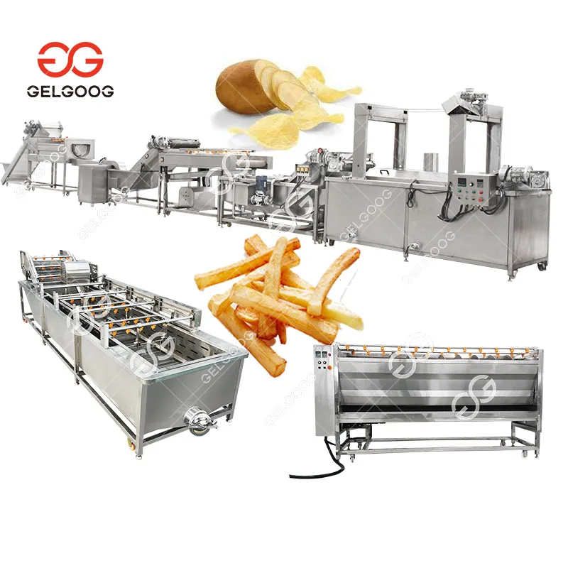 500KG/H Automatic Frozen Finger Chips Making Machine French Fries Processing Plant