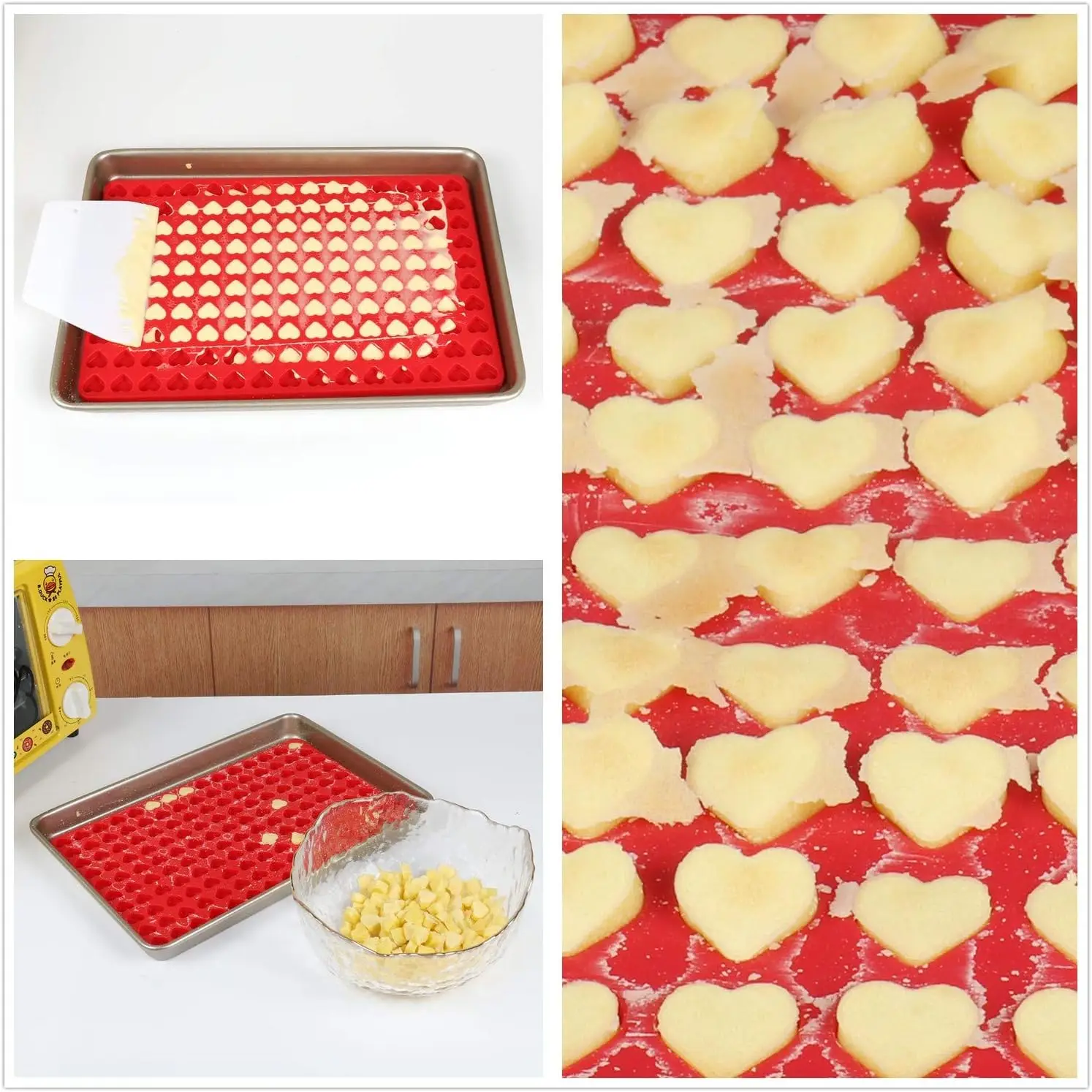 Mini Silicone Mold Heart Silicone Dog Biscuit Mold Pet Treats Baking Mold Homemade Cookie Making Tool