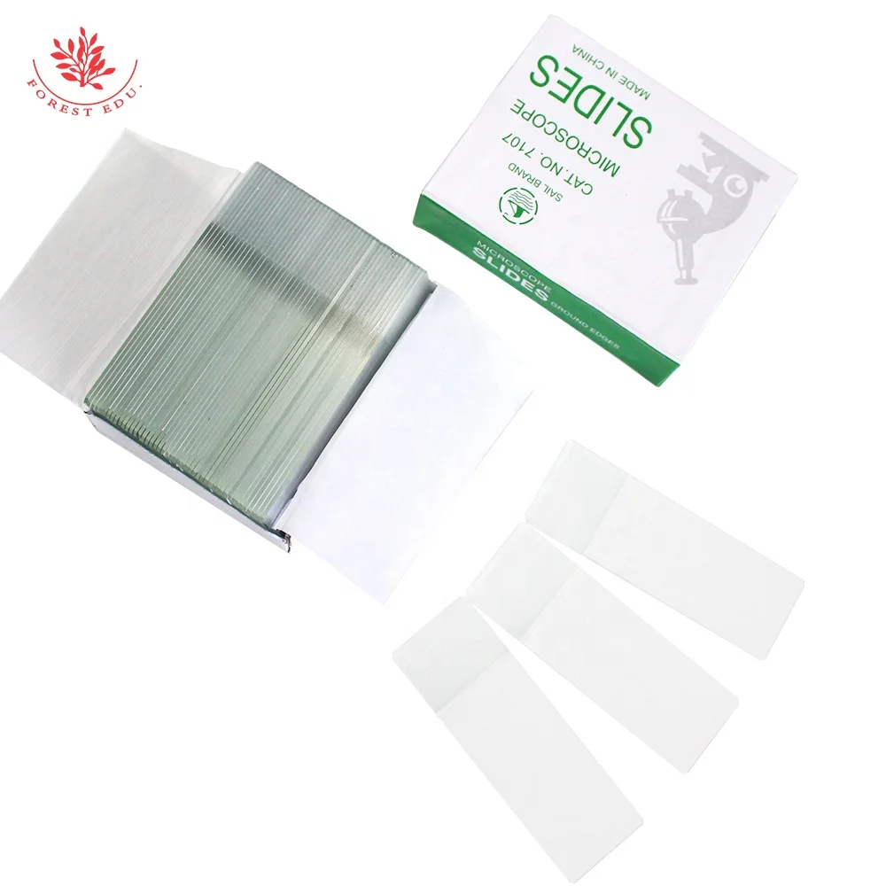 7105 Microscope Slides 50Pcs Clear Glass 25.4Mm*76.2Mm Single Sides Frosting High Definition Microscope Slides
