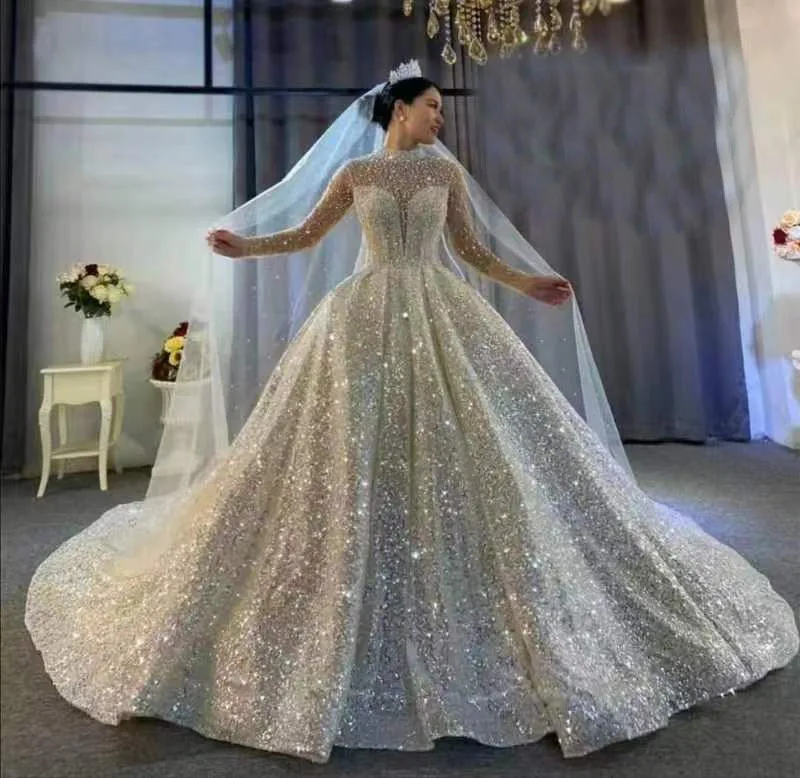 New foreign trade wedding dress bridal wedding luxurious rhinestone bridal wedding dress