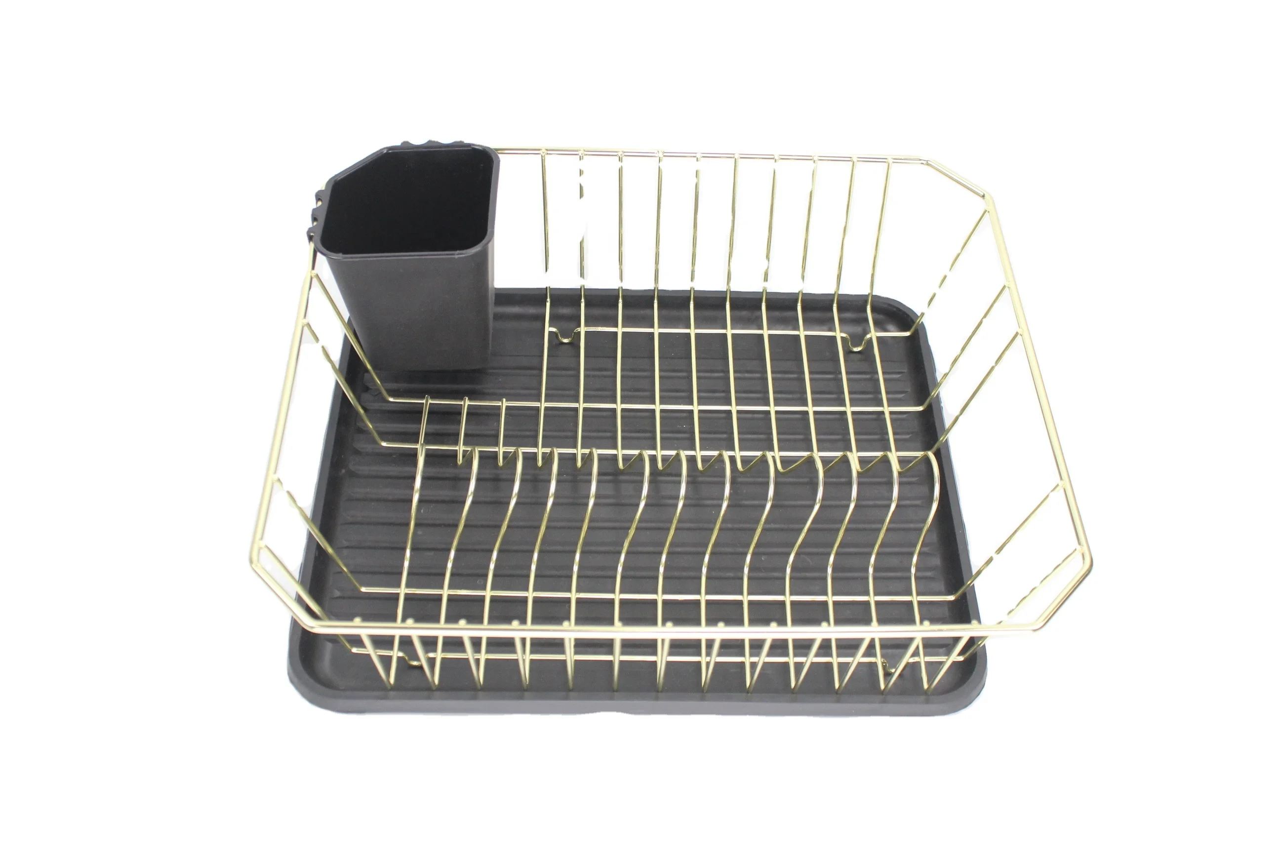 oem support full inspection 549-23 Nano paint good rust proof Metal Dish drying Rack with drain Mat