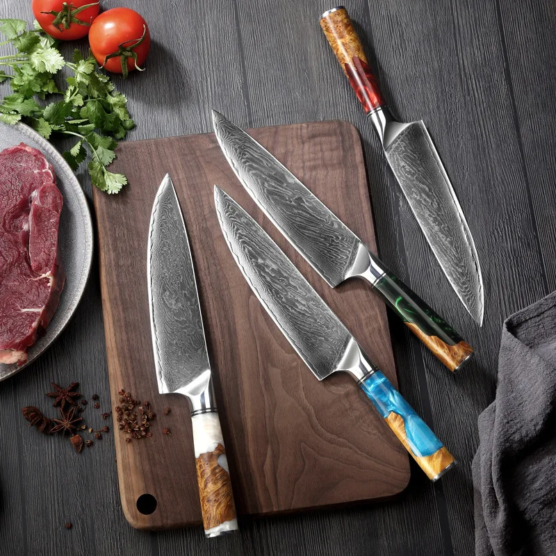  Hot Sale 8 Inch Professional Damascus Steel Chef Kitchen