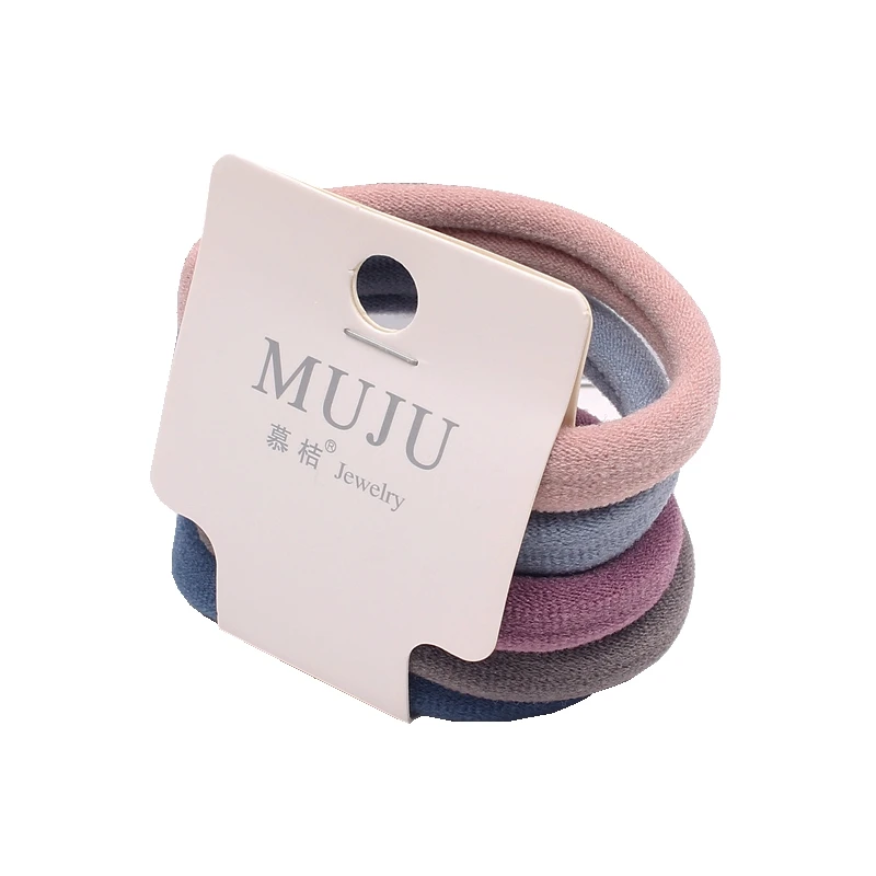 Rapid Sample 5 piece of Large Seamless Hair Ties Colorful Nylon Elastic Hair Bands Rubber Bands Scrunchie Hair Accessories