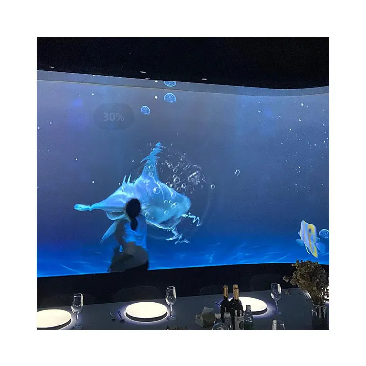 Interactive Projection Installation 3D Dynamic Virtual Room Digital Art Indoor Wall Mapping Floor Magic