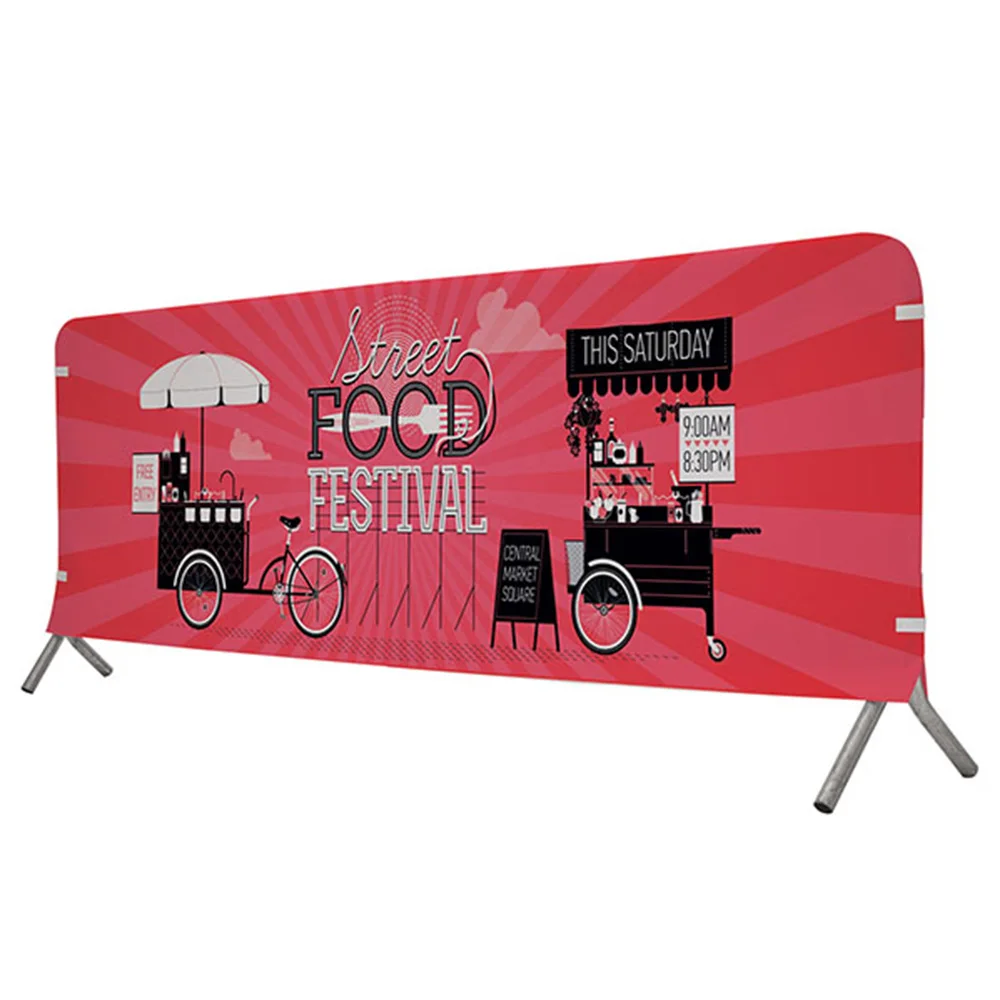 Outdoor Custom Barrier Barricade Banners Covers polyester barrier fence cover mesh banner