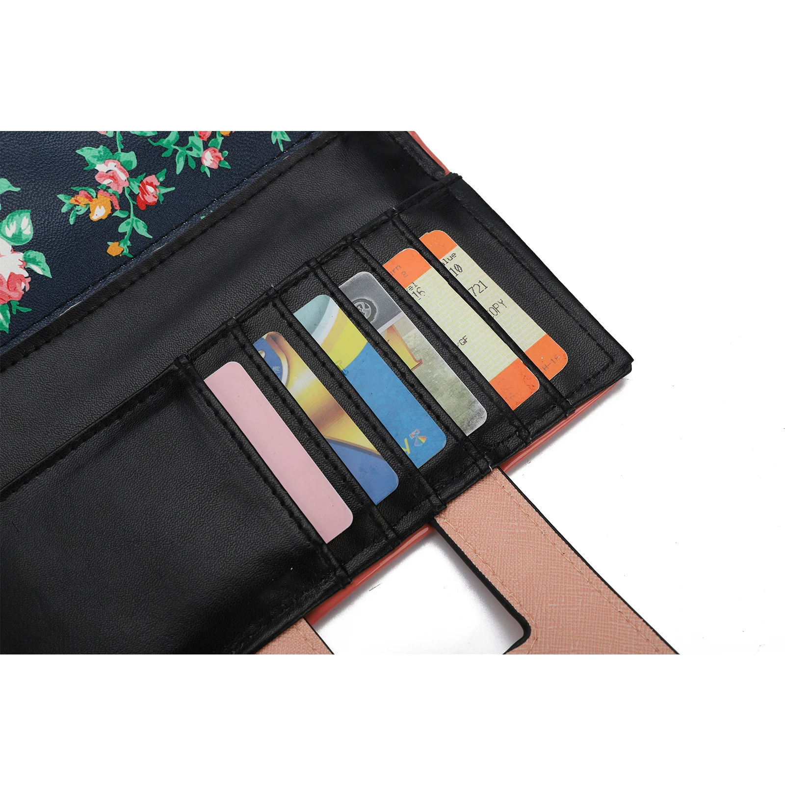 HEC 2022 Fashion Ladies PU Leather Purse Large Capacity Card Metal Buttons Small And Convenient Coin Purse Wallet