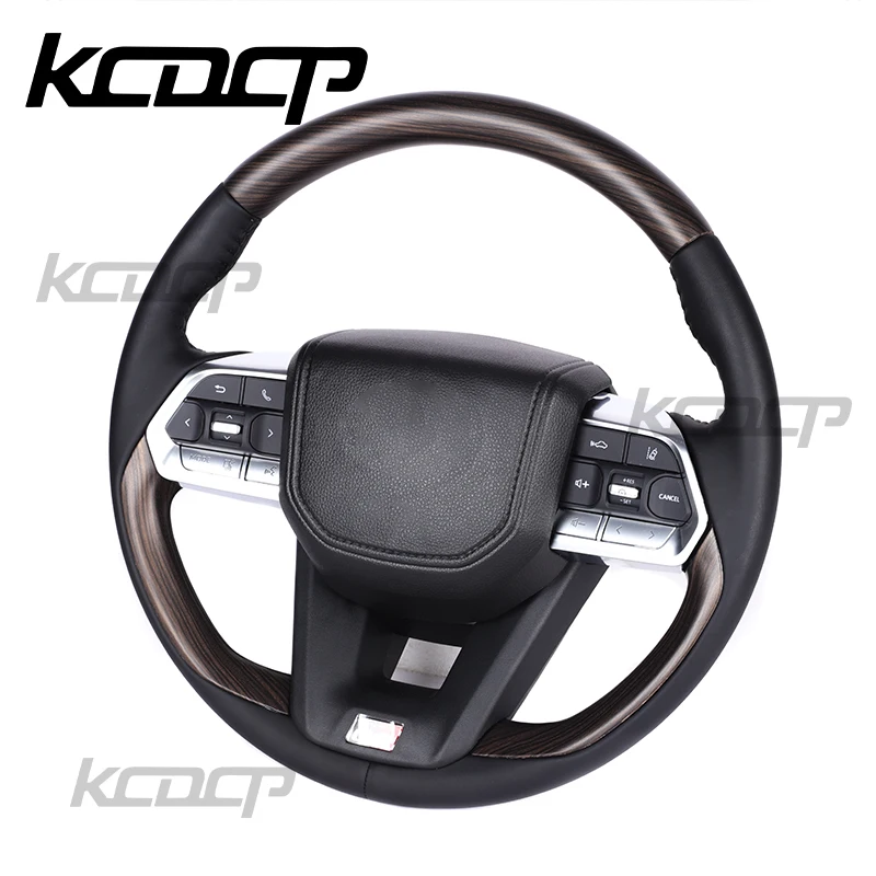 Wooden Steering Wheel Fit For Toyota Land Cruise Toyota Prado LC300 Upgrade New Steering Wheel