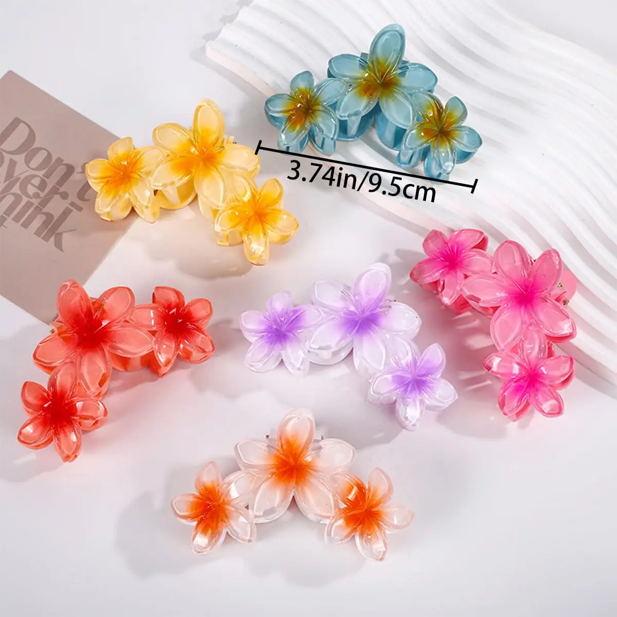 Hawaiian Flower Cute Claw Clips for Women Beach Hair Accessories for Women Girls Holiday Gifts