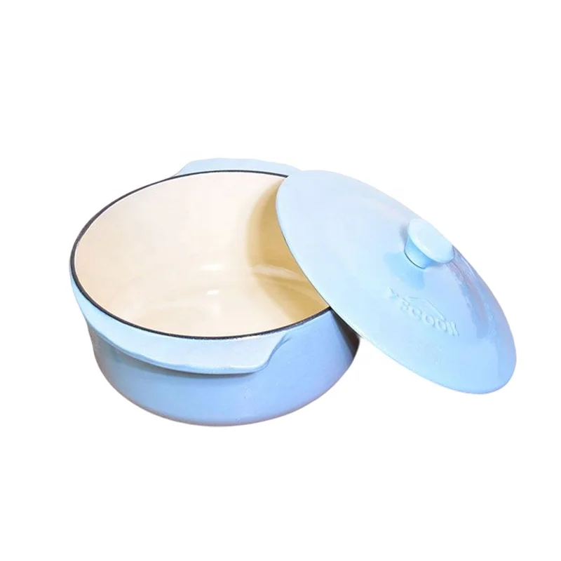 Wholesale Custom Logo Cast Iron Dutch Oven Cast Iron Pot  Dutch Oven With Lid  Enamelled Casserole