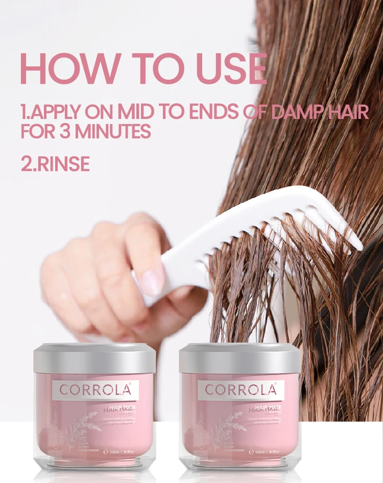 CORROLA Wholesale Keratin Citric Acid Hair Mask Color Protect Collagen Hair Treatment Mask