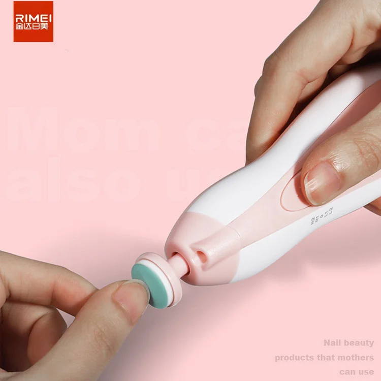 RIMEI hot sale high quality new baby nail file electric nail trimmer for baby manicure set