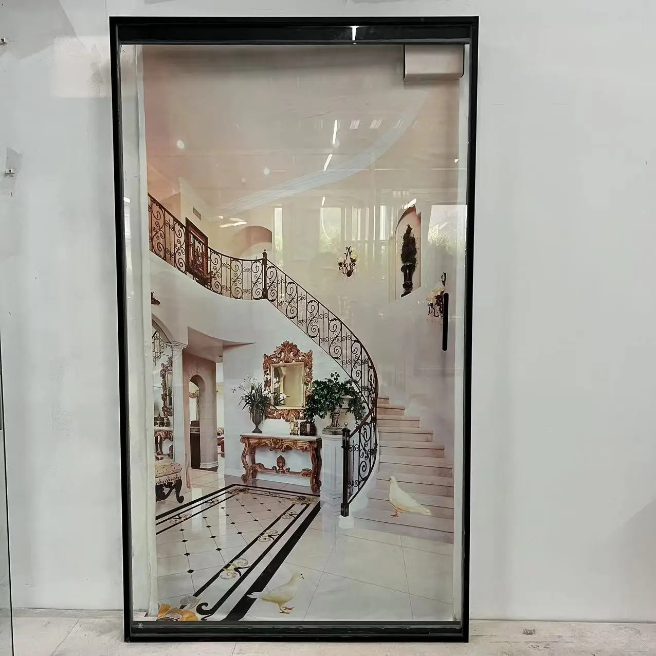 Ghost Door Hidden sliding Doors system For Frame Glass Doors