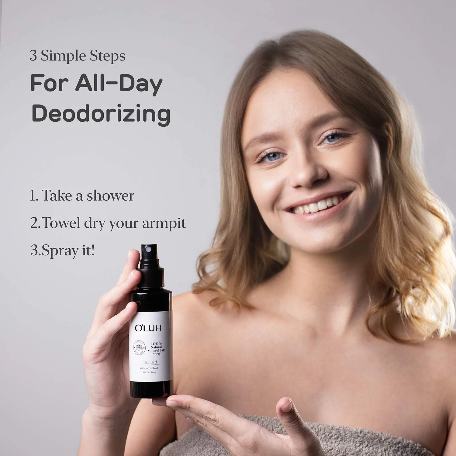 China Factory Directly Sale Crystal Antiperspirant Deodorant Natural Organic Body Spray