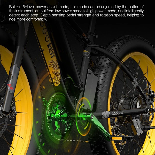 Us Eu Warehouse 48v 1000w 26 Inch Full Suspension Gogobest GF600 Ebike E Bike Electric Hybrid Mountain Bicycle For Adults