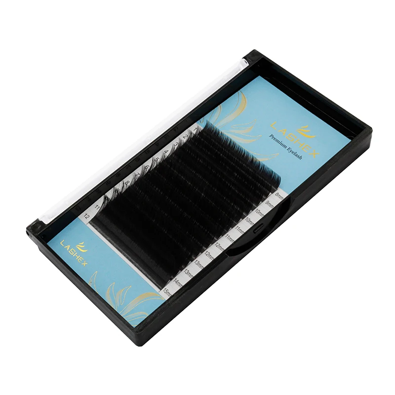  Foil paper quality 0.02 Volume lashes extension 100% handmade fluffy foil back russian ultra matte midnight black