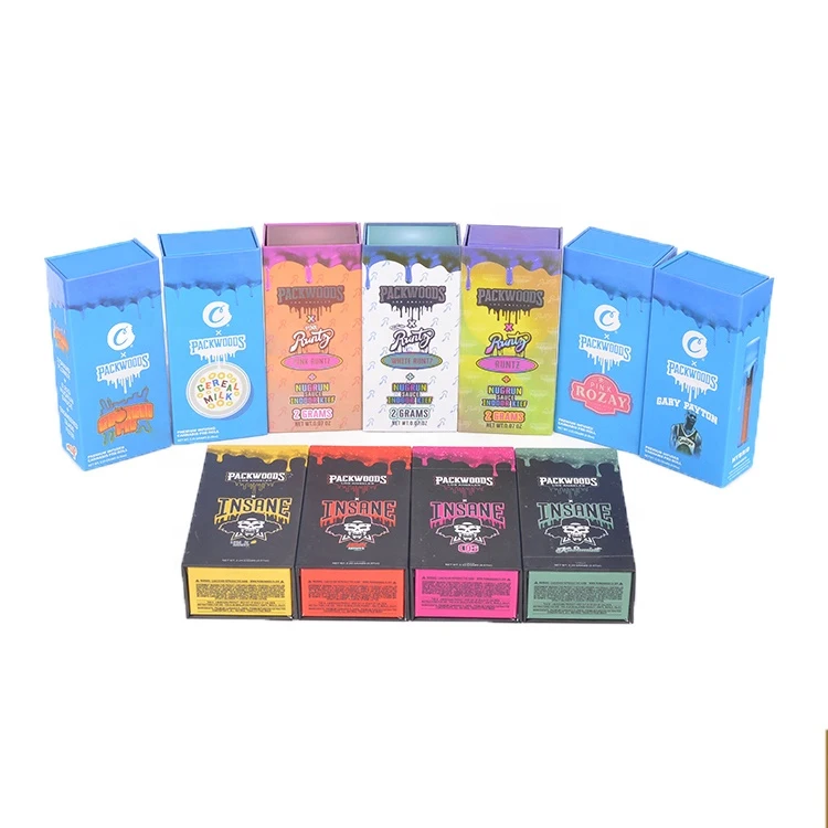 2021 New Style Sale PACKWOODS white runtz tube with stickers  Hot Gummie bags packaging