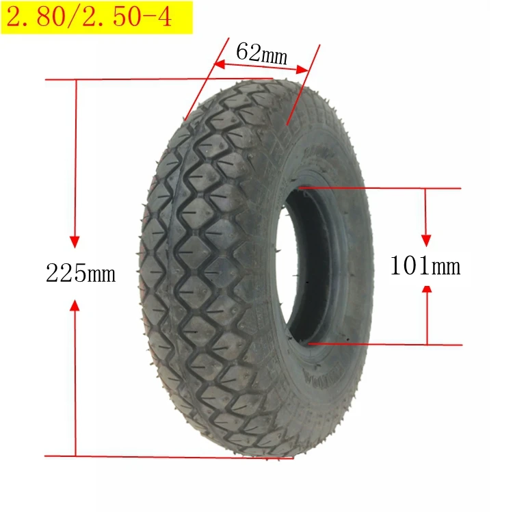 2.80/2.50-4 Outer Tire 9 Inch WANDA Pneumatic Tire Wheel Parts for Electric Scoote