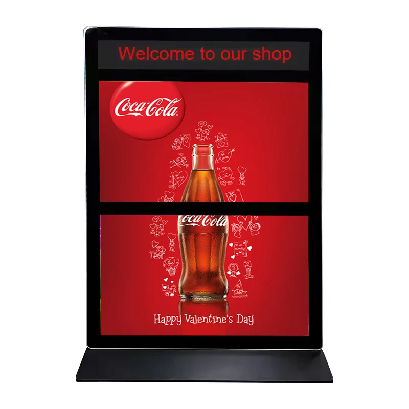 43 55 дюймов I920X1080 FHD ЖК-дисплей напольный рекламный двухэкранный цифровой для внутренних торговых центров