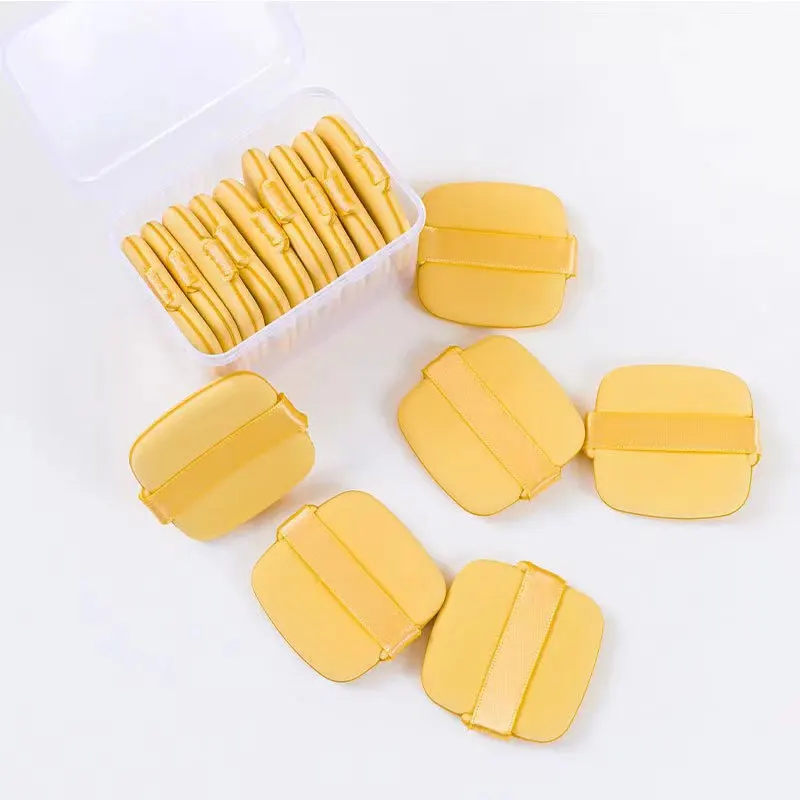 Hot Sale Yellow Butter Make Up Air Cushion Powder Puff Square Makeup Puffs Soft Cosmetic Face Puff