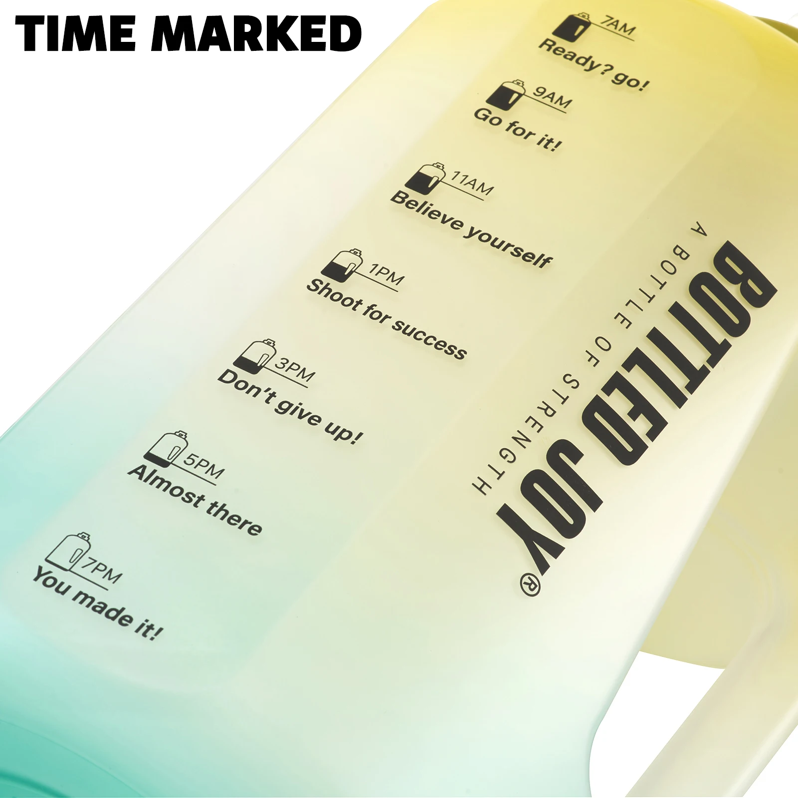 BOTTLED JOY Colorful Big Water Bottle Gym 1.5L/2.5L Large Capacity Water Jug Keg