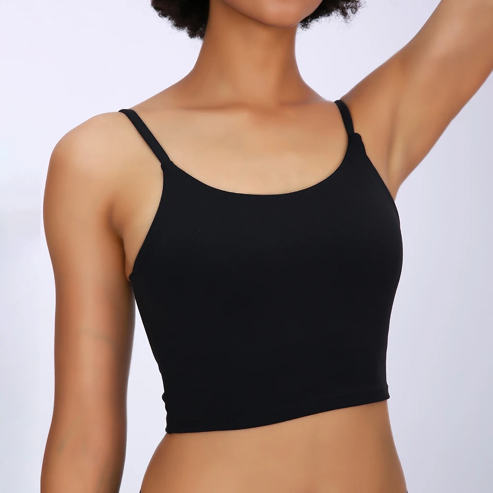 
Light Support Sports Bras for Women Wireless Seamless Crop Tank Top Longline Workout Bra Yoga Bralette Tops 