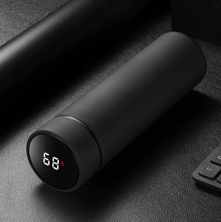 Matte color smart water bottle insulated temperature display vacuum insulated stainless steel water bottle