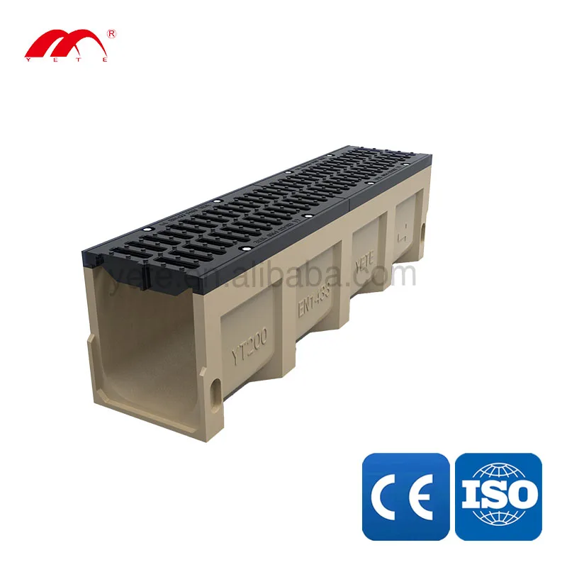 Durable Heavy Duty Gutter Drain Flood Drain with Cast Iron Drain Grate