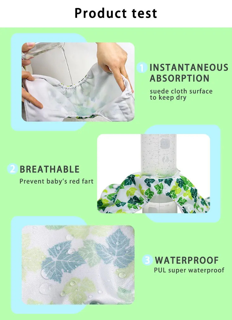 Hot Fashion Oem Made in China Wholesale Washable Baby Cloth Diaper Reusable Design Baby Pocket Cloth Diaper