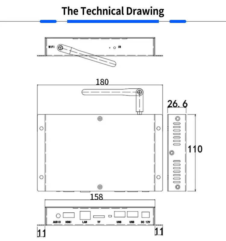 Портативный Мини Full Hd 1080P 4K тонкий мини-бокс медиаплеер индия