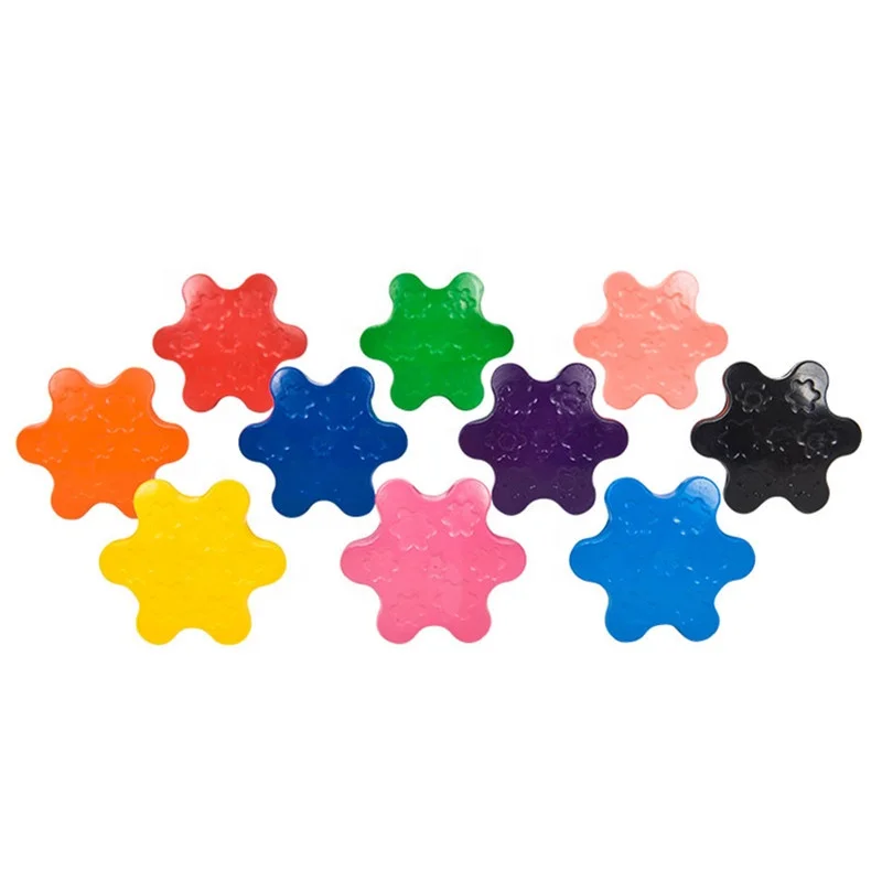 
stationery gift set 3D plastic snowflake crayons for painting 12 colors with show box 