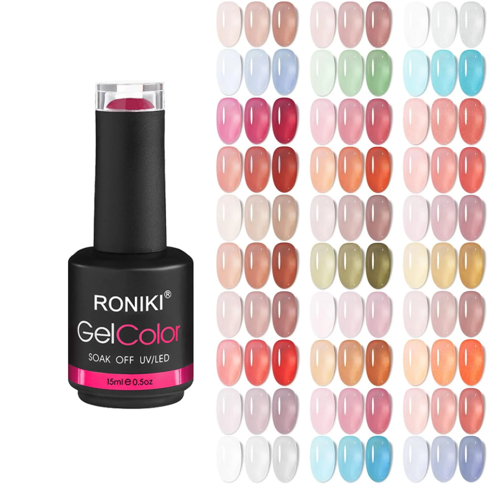 Translucent Nude Pink Transparent Nail Polish with Sheer/Matte/Glossy Effects for Nail Salon DIY Home Christmas Holiday Gift