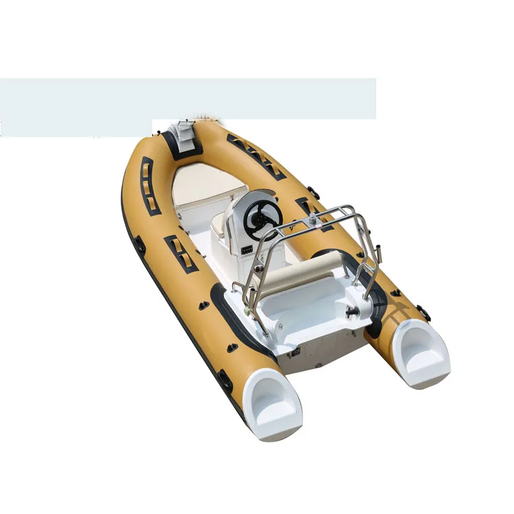 china high quality hypalon material rigid fiberglass hull inflatable rowing rib boat for sale