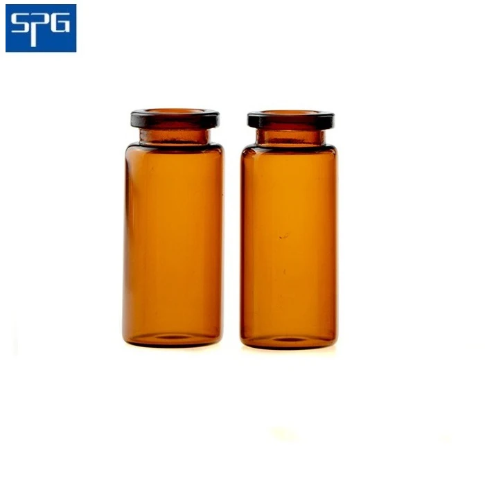 Good Price clear Amber 2ml 4ml 6ml 8ml 10ml Glass Vaccine Flacon with Rubber Stopper and Aluminum Cap Neck13mm
