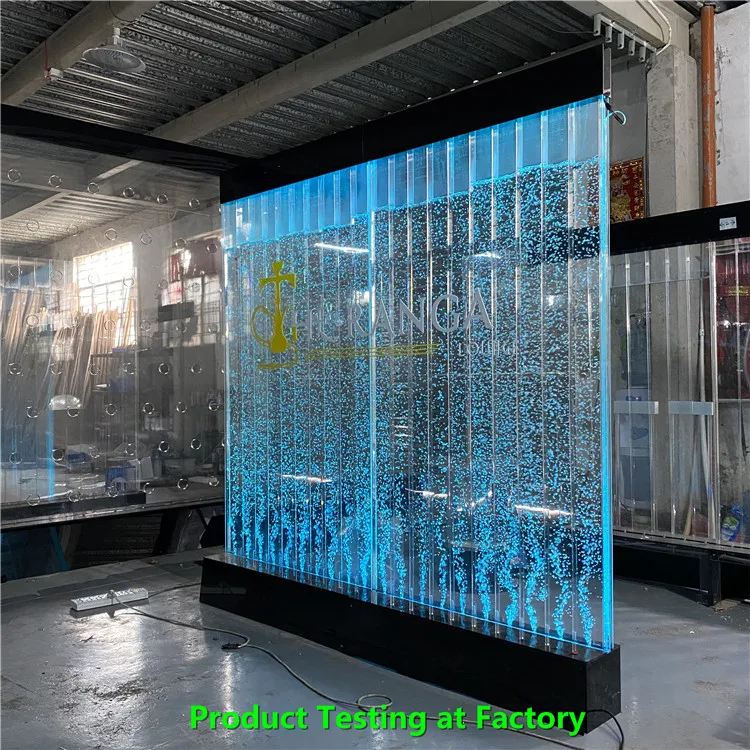 Hot Sale LED Acrylic Waterfall Decorative Wall Artificial Bubble Water Dancing Wall