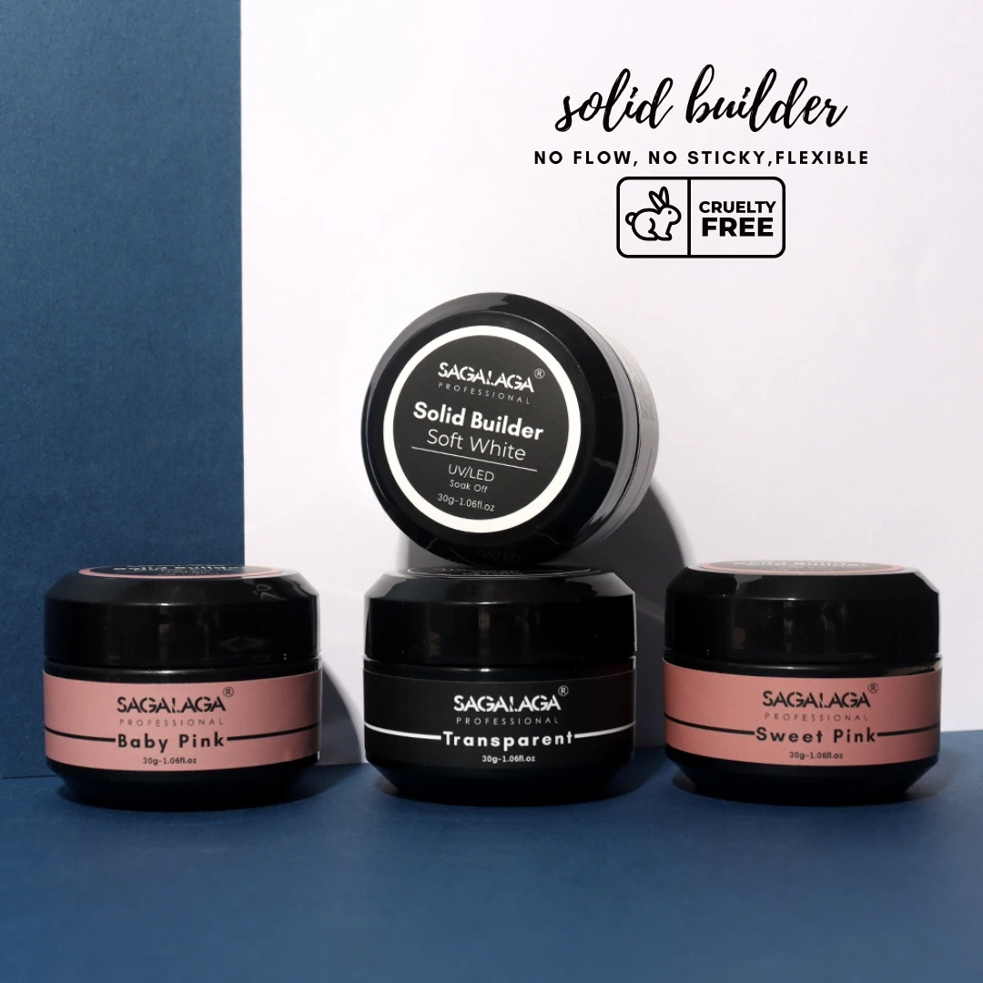 Private Label Color Hard Gel Uv Packaging Builder Nail Nude  Extend Gel Pot For Nails Soak Off Led/uv Gel Nail Art Manicure