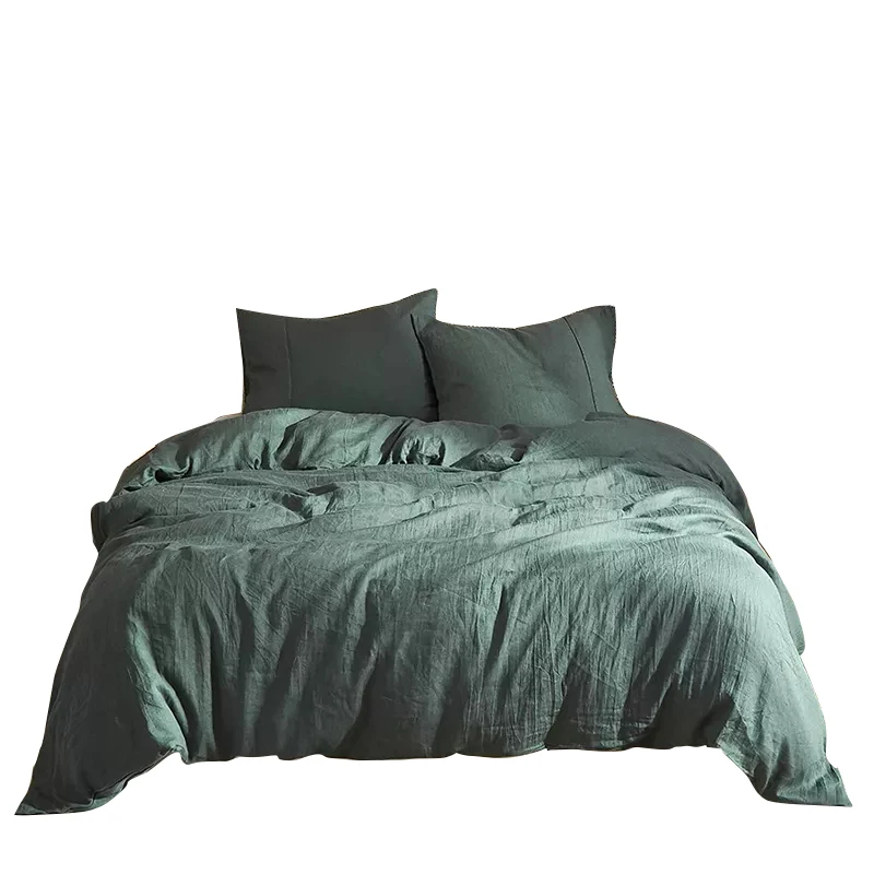 Комплект постельного белья из 3 предметов зеленая мягкая дышащая Влагоотводящая Подушка