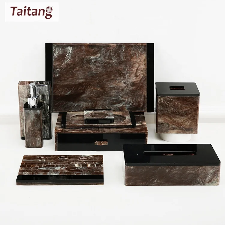 Wholesale Products Luxury Hotel Room Acrylic Bathroom Accessories