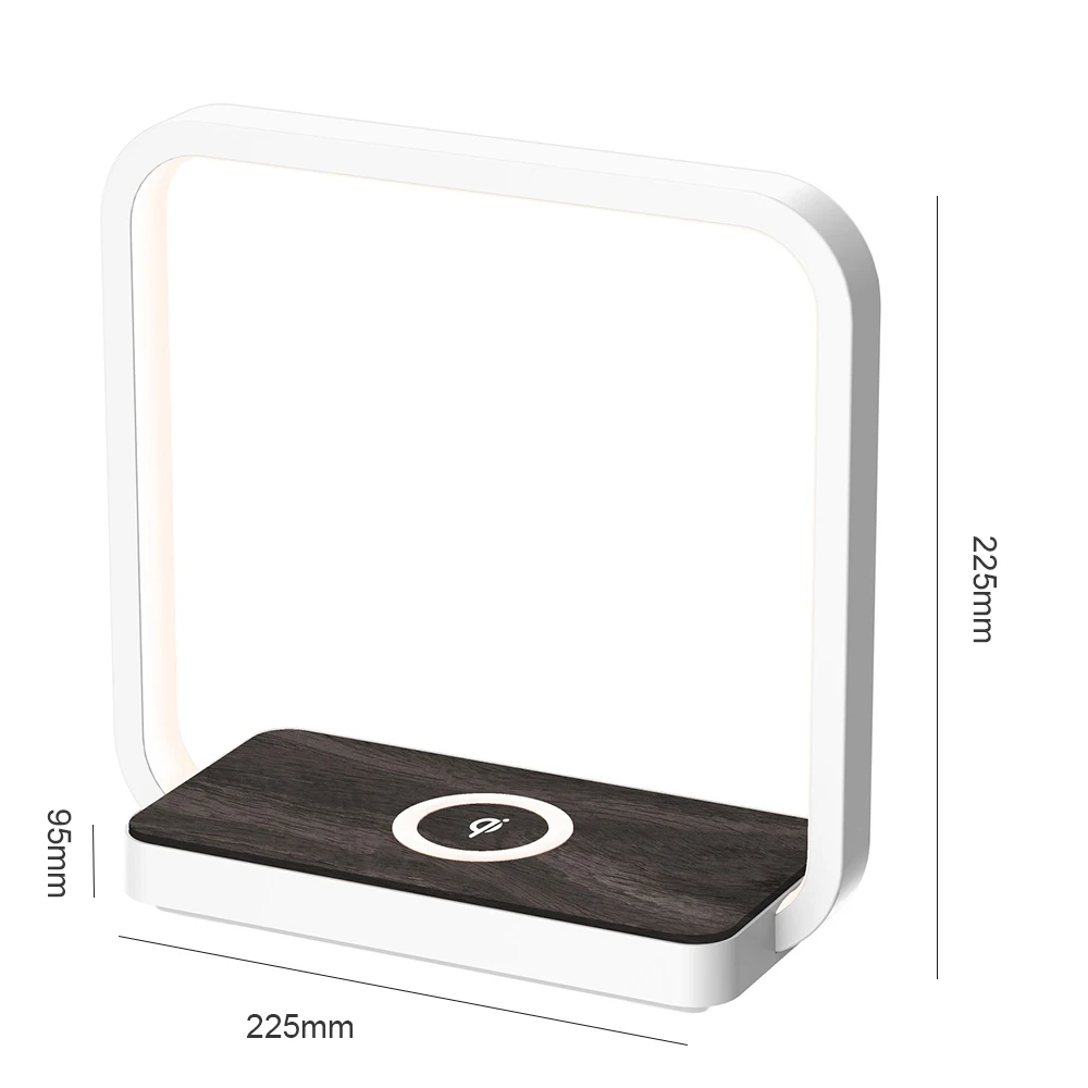 
Elegant Design A13S Bedside LED Night Lamp Touch Dimming Table Lamp With Wireless Charger 