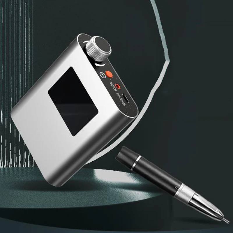 High Quality Nail Manicure Salon 48W Portable Rechargeable 350000rpm Professional Brushless Nail Drill